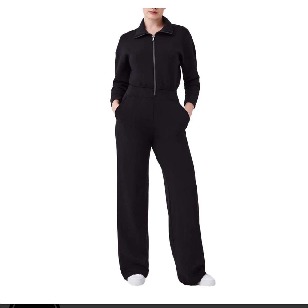 Women's Spanx AirEssentials Wide Leg Long Sleeve Jumpsuit size XL